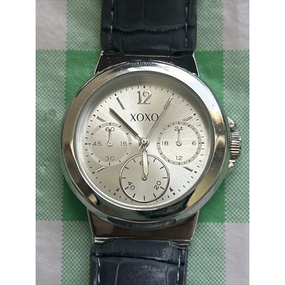 XOXO Silver Tone Grey Band Women’s Quartz Watch
